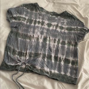 Arie Distressed Tie Dye Crop Top